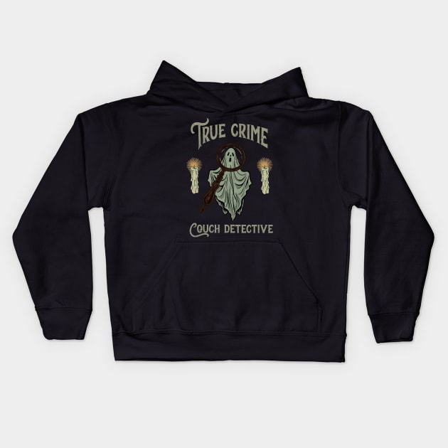 True crime couch detective Kids Hoodie by mariexvx